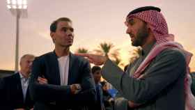 Rafael Nadal durante el acto de presentación de su colaboración con Arabia Saudí