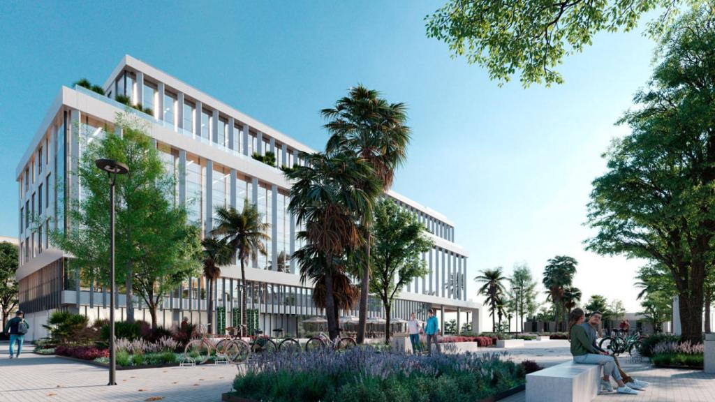 Diseño de Ágora, el otro edificio de oficinas que impulsa Grupo Insur en Málaga.