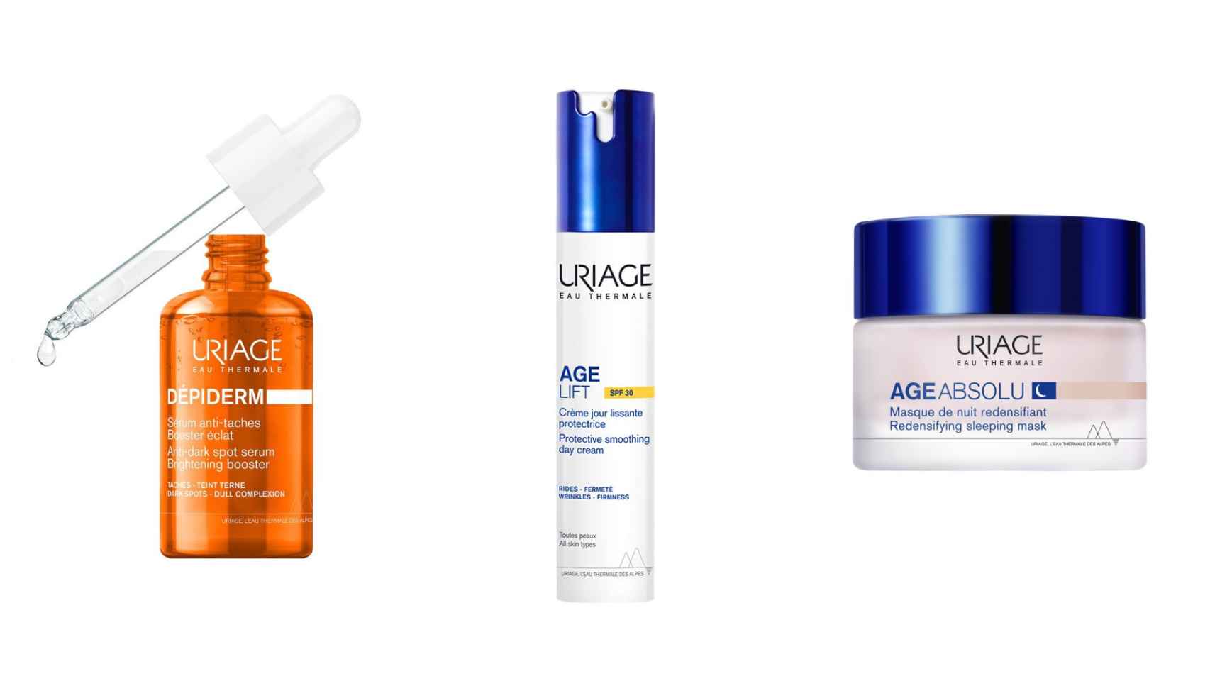 Productos de belleza de Uriage que protegen la piel de la contaminación.