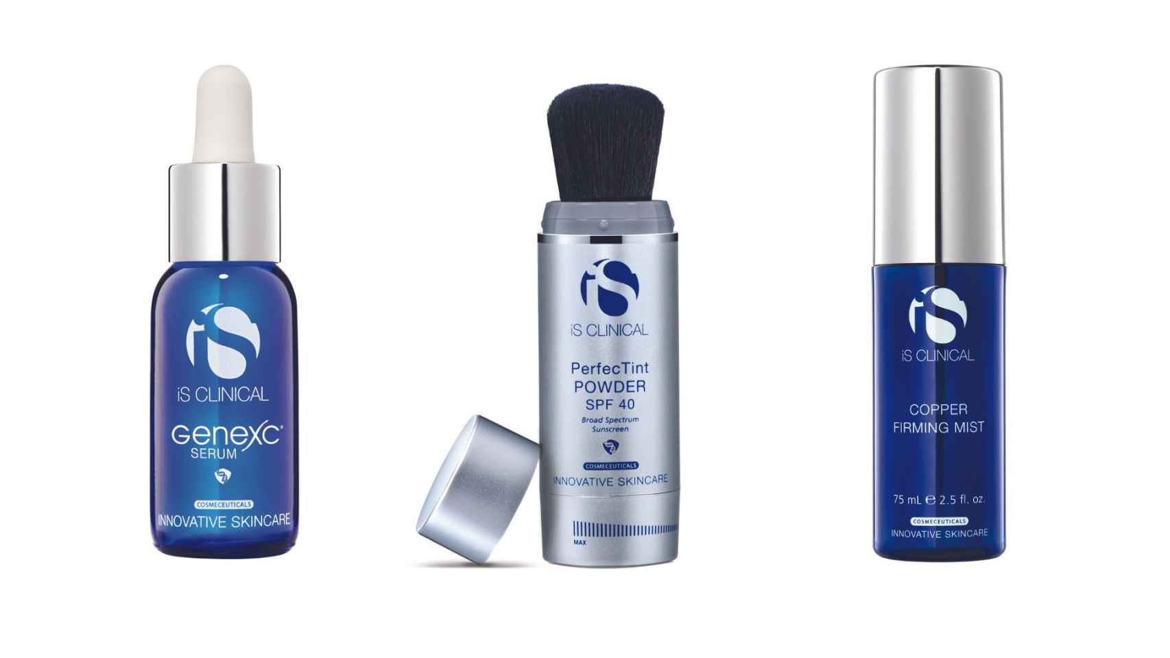 Productos de belleza de iS CLINICAL que protegen la piel de la contaminación.