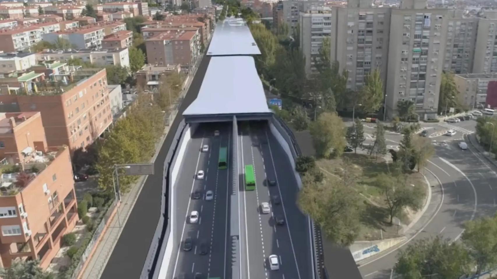 Proyección del soterramiento de la A-5 en Madrid