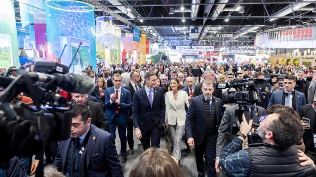 El presidente del Gobierno, Pedro Sánchez, durante la pasada edición de Fitur