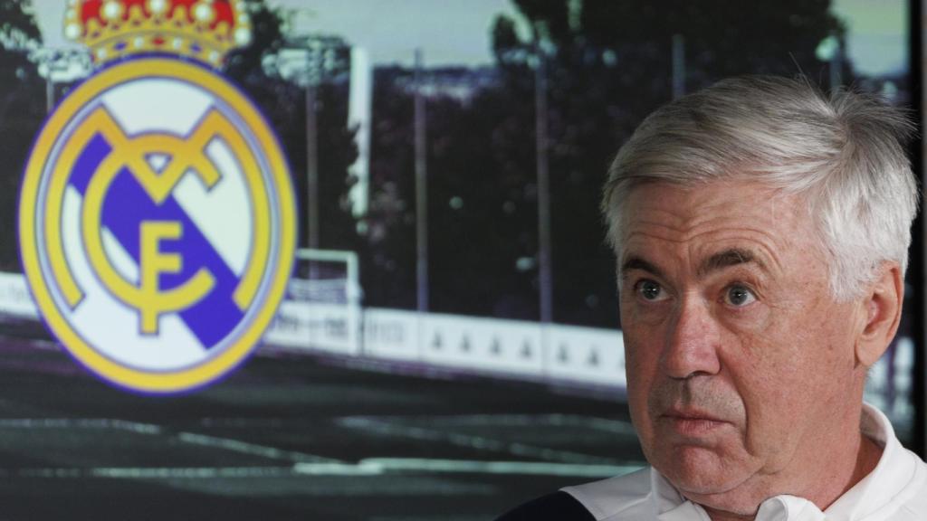 Ancelotti, en rueda de prensa.