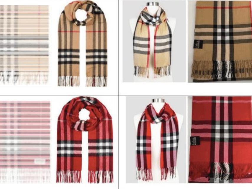 Montaje comparación Burberry vs. Target's