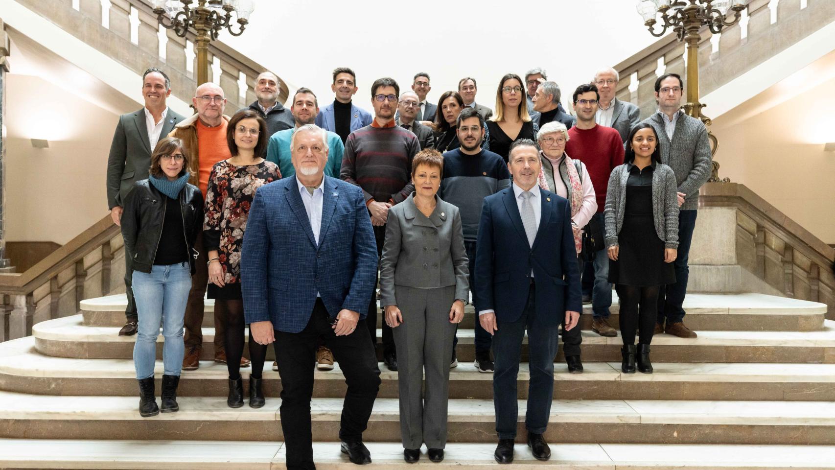 Foto de grupo tras la constitución de la spin-off Optical Sens en Valencia.