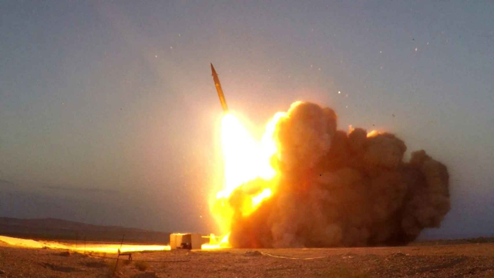Un misil lanzado desde Teherán en un lugar desconocido de Irán.