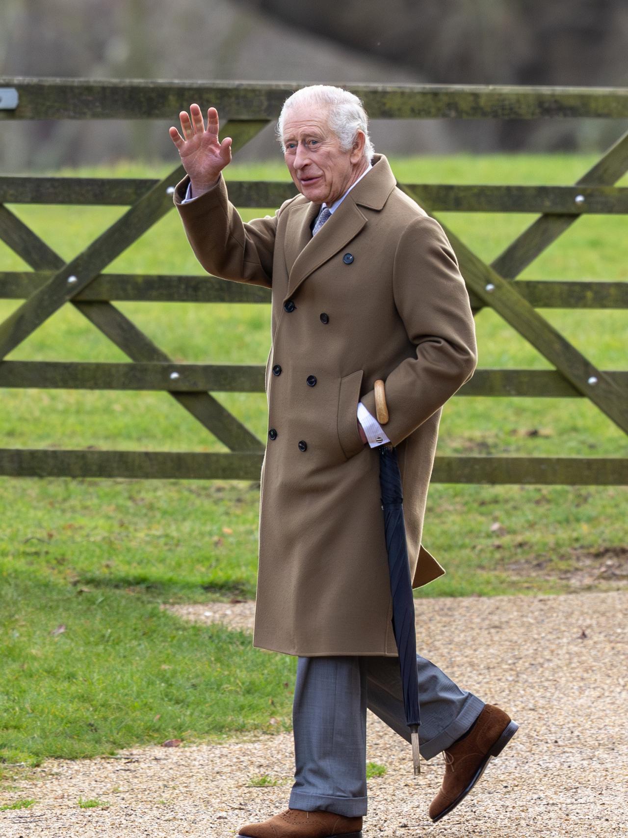 Imagen de Carlos III en Sandringham, el pasado 7 de enero.