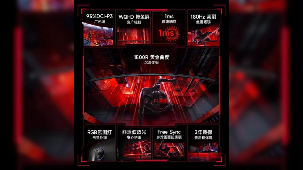 Características técnicas del Xiaomi Redmi G34WQ