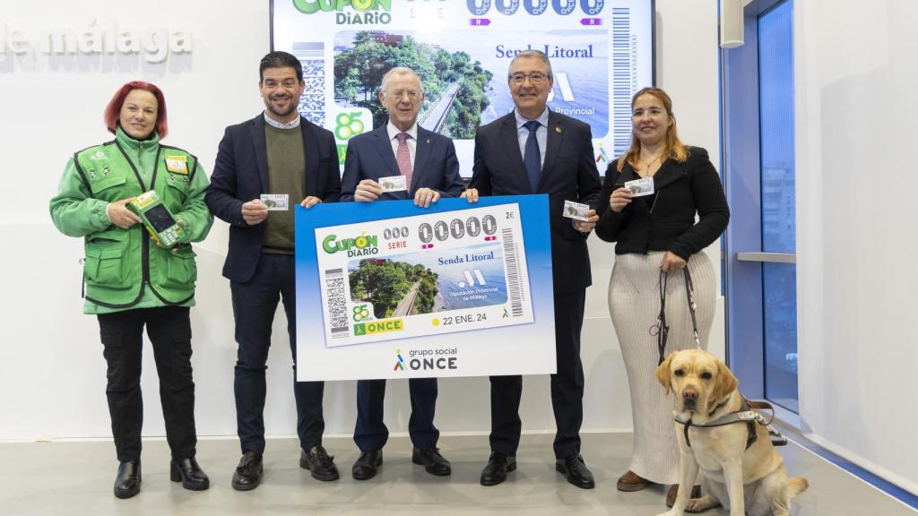 La Senda Litoral de Málaga, protagonista del cupón diario de la ONCE.