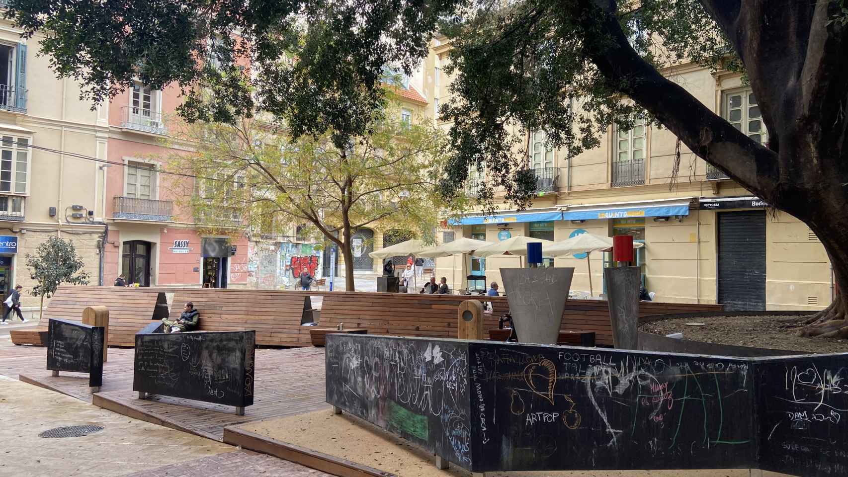 Imagen de la plaza de San Pedro tras la reforma.