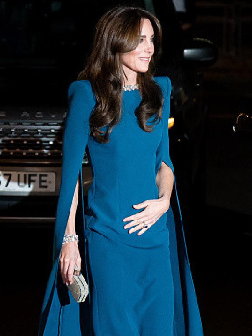 Kate, tocándose la tripa en uno de sus últimos actos.