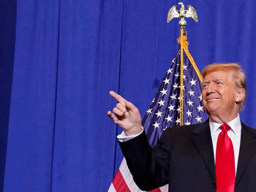 Donald Trump, el martes en un mitin de campaña previo a las primarias de Nuevo Hampshire.