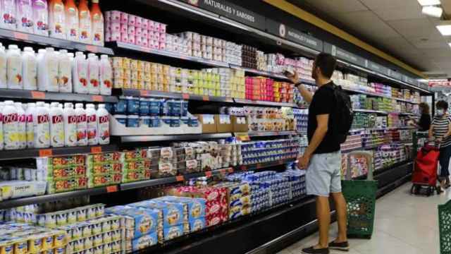 Sección de yogures de Mercadona.