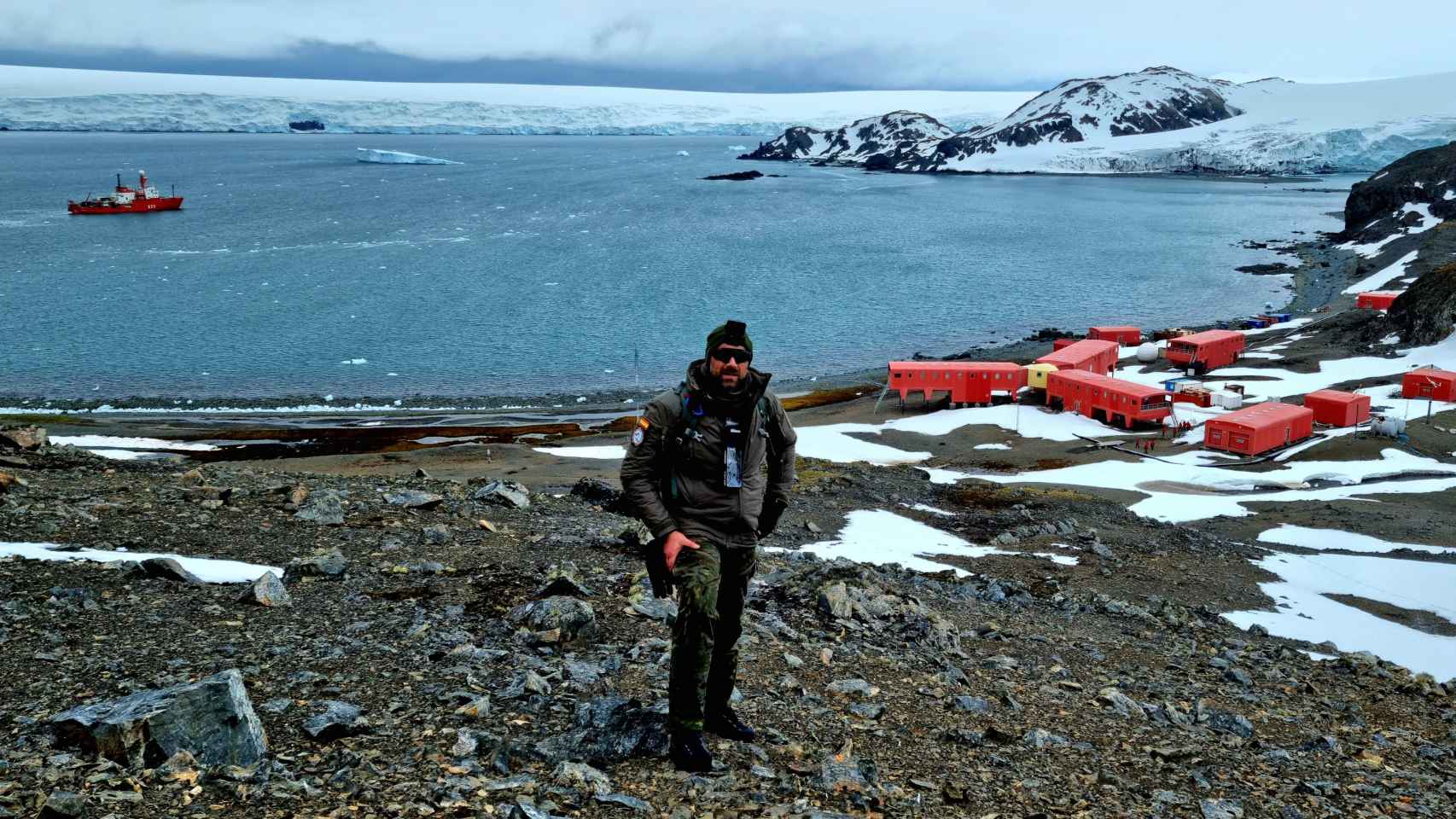 Javier Gálvez en La Antártida