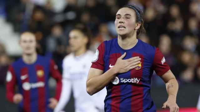 Mariona Caldentey celebra un gol contra el Real Madrid.