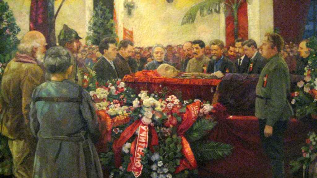 Cuadro pintado por el artista Isaak Brodsky en 1925 que representa el funeral de Lenin.