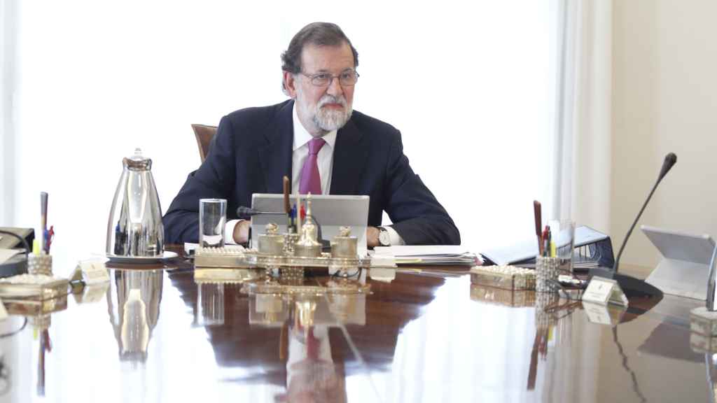 Mariano Rajoy, en un consejo de ministros durante su mandato.