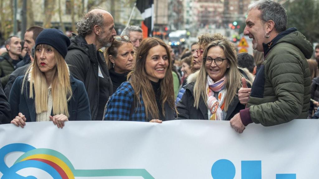 Itziar Ituño en la manifestación.