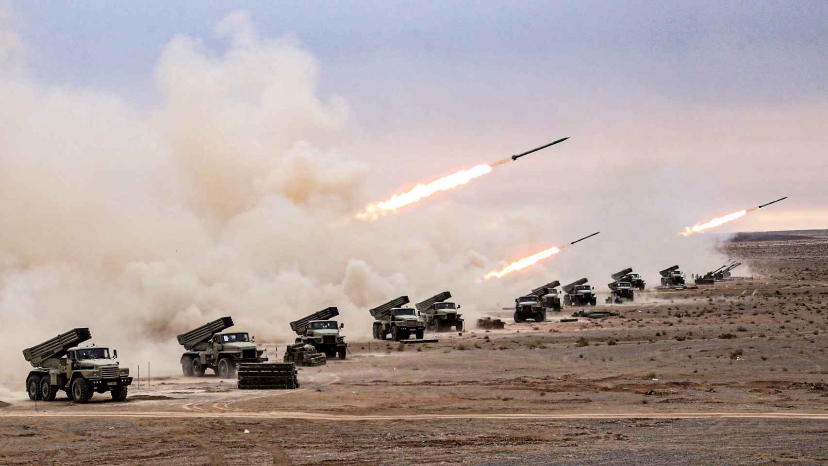 Las fuerzas terrestres iraníes durante un ejercicio el pasado 28 de octubre de 2023.
