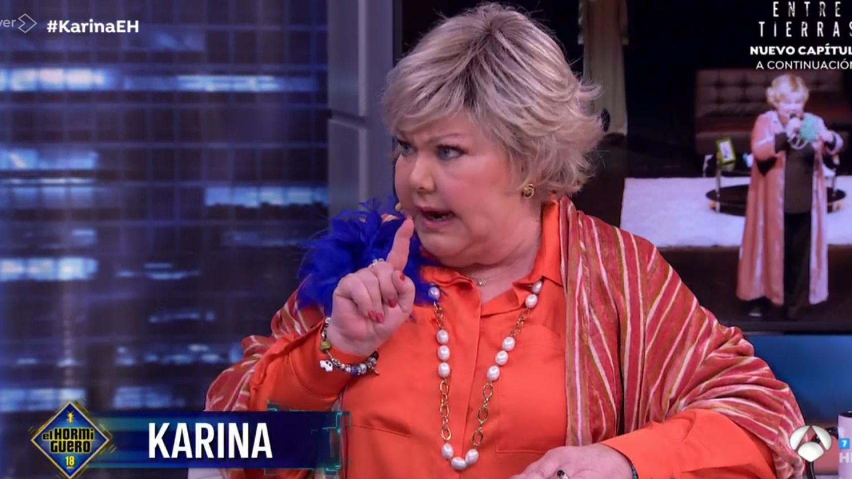 Karina en 'El Hormiguero'.