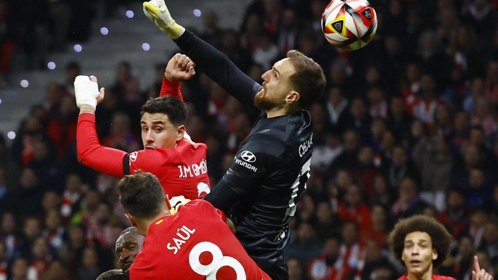 Oblak, en el momento del gol del Real Madrid