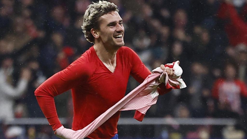 Griezmann celebra su gol frente al Real Madrid en la prórroga