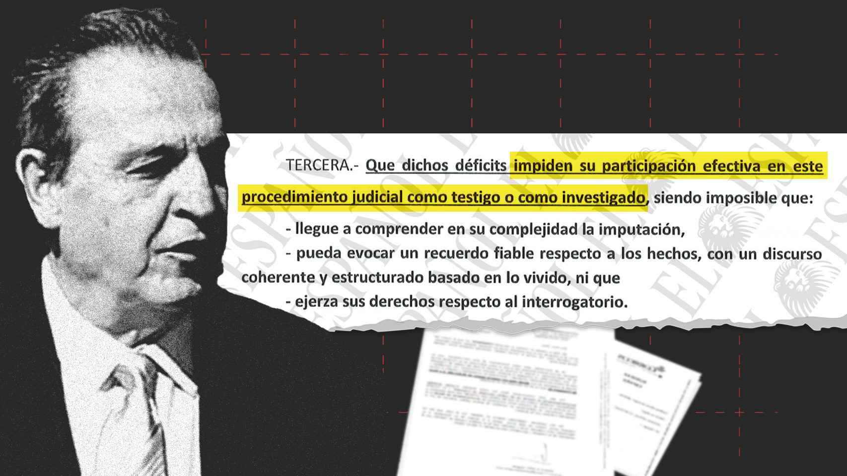José María Enríquez Negreira y el informe médico de la perito en un fotomontaje