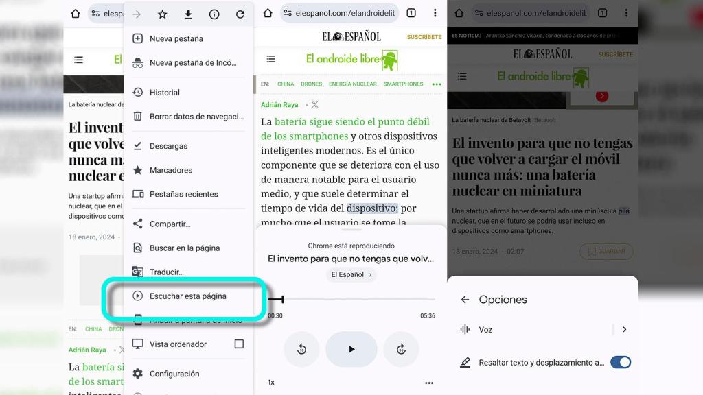 Imagen con la novedad de Chrome