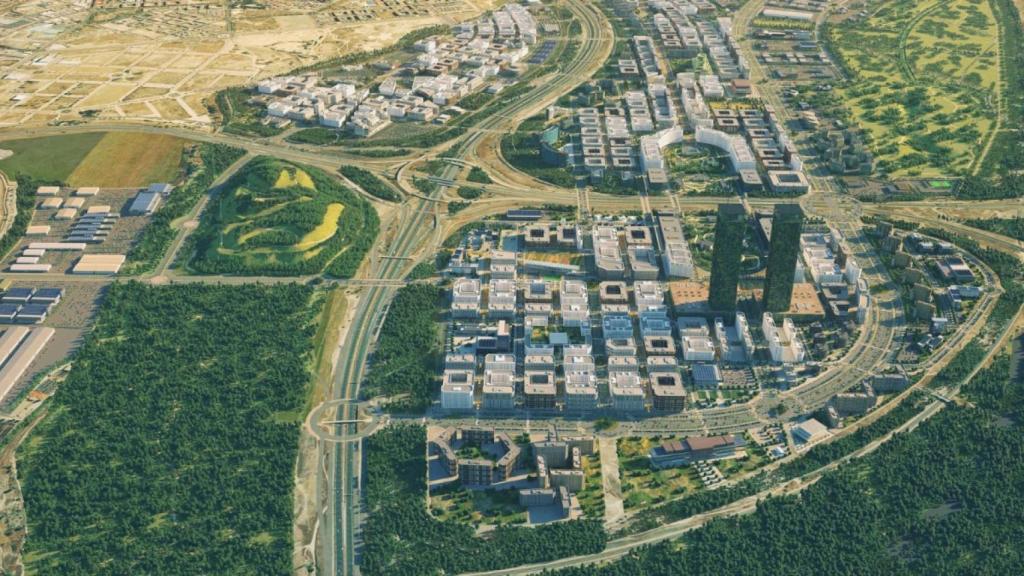 Proyección virtual del futuro barrio de Valdecarros.