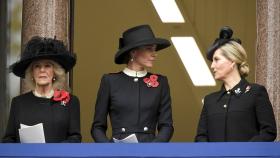 Kate, la reina Camila y Sophie de Edimburgo, en una foto de archivo.