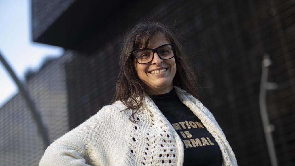 La activista Vanessa Mendoza tras su absolución.