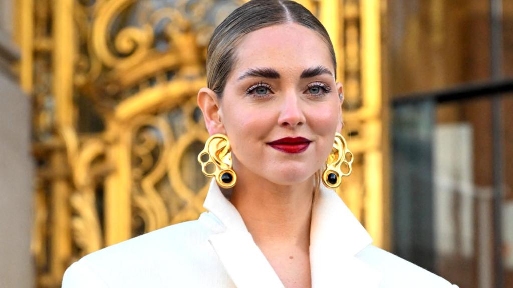 Chiara Ferragni en el desfile de Alta Costura de Schiaparelli en París en enero de 2022.