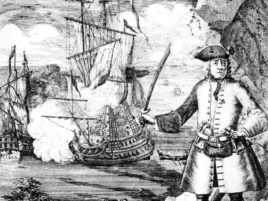 Henry Every junto al 'Fancy' atacando a otro barco.