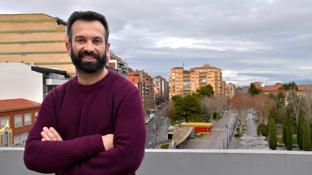 David Gago, en la azotea del Edificio Casa Andreu