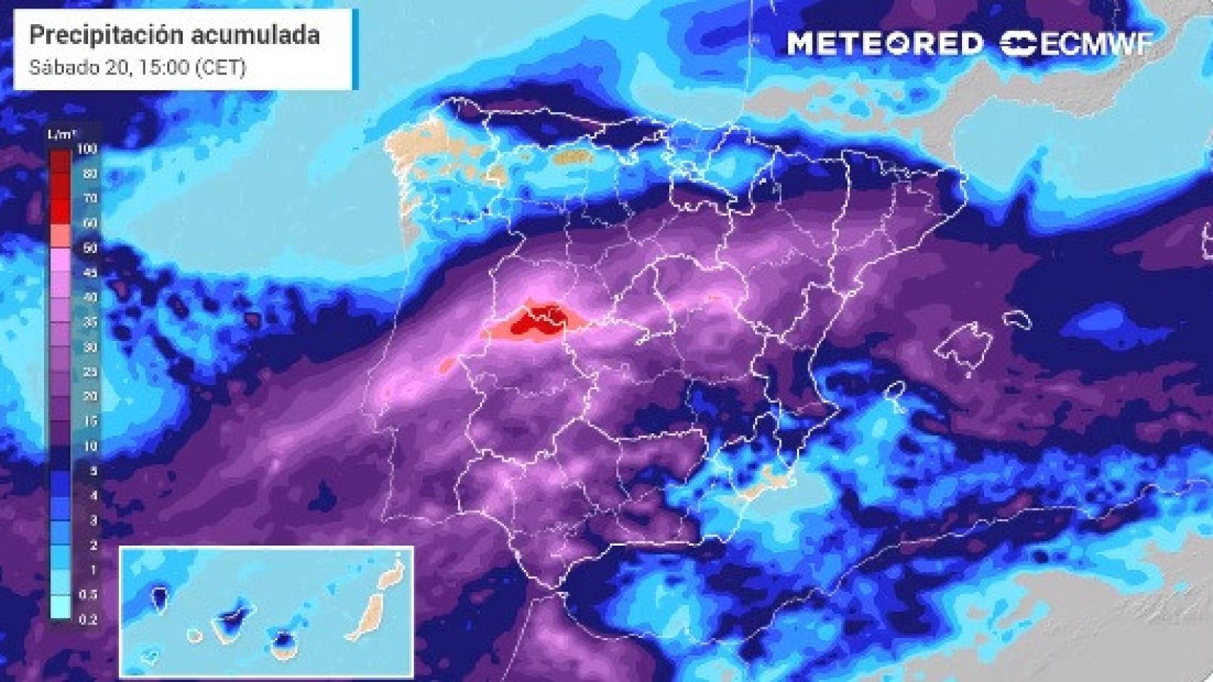 La zona afectada por el desplome de las temperaturas y las heladas.