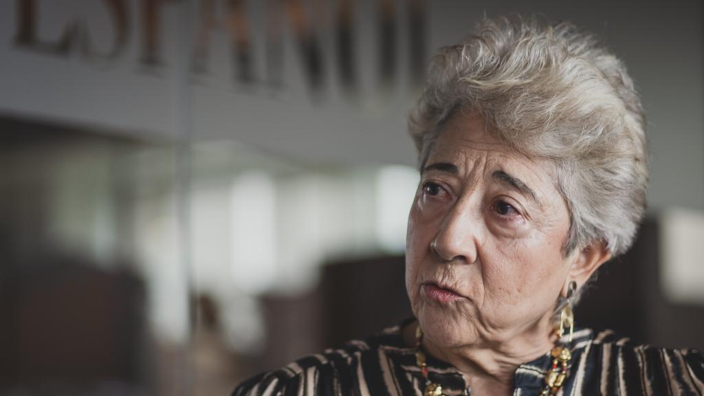 Araceli Mangas, durante la entrevista con El Español./