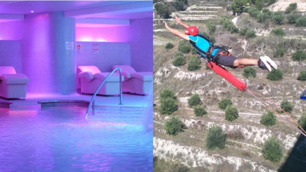 Lanzarse desde las alturas o disfrutar de las aguas de un espá, son dos de los planes más buscados en España este 2023.