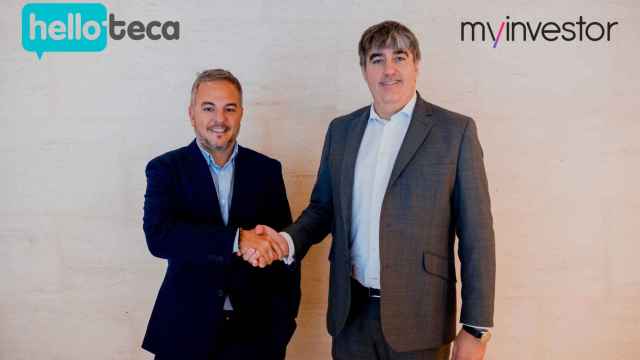 El fundador y consejero delegado de Helloteca, Juan Pablo Caturini, y el vicepresidente ejecutivo de MyInvestor, Carlos Aso.