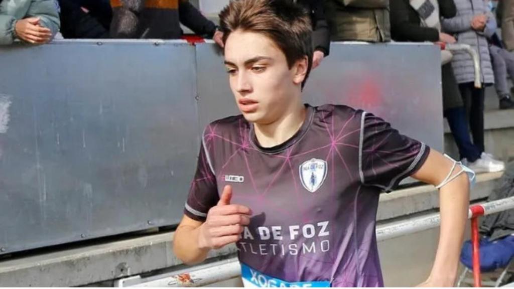 Lucas García Picón, durante una carrera de triatlón