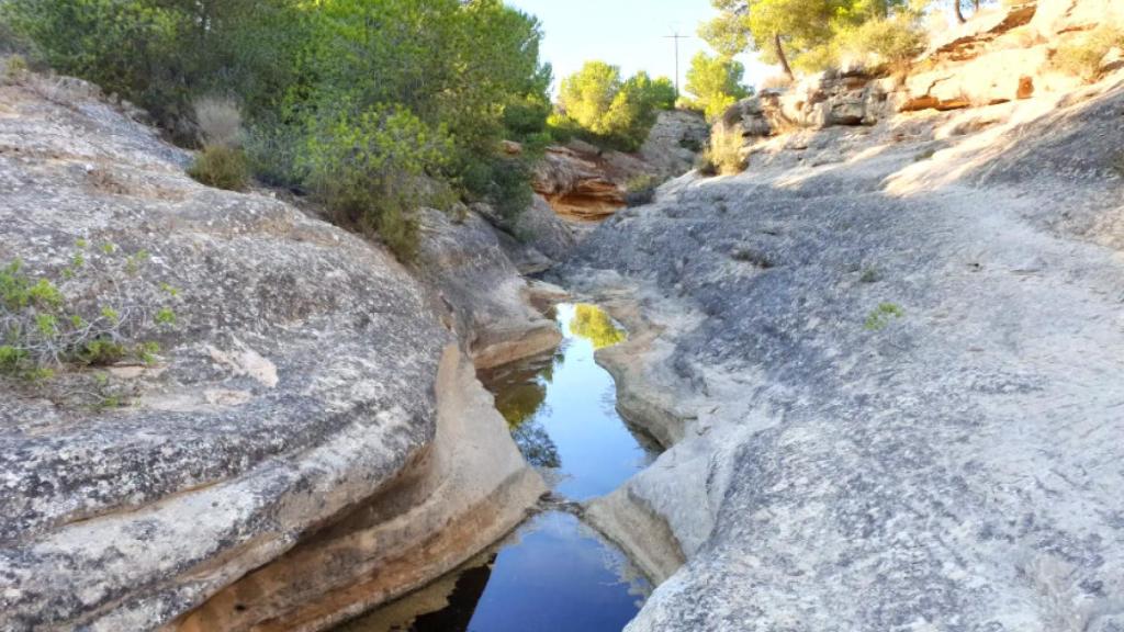 Uno de los tramos de la ruta por el Río Seco.