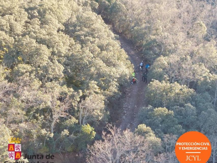 Lugar donde se encontraba el peregrino que ha tenido que ser restacado en León