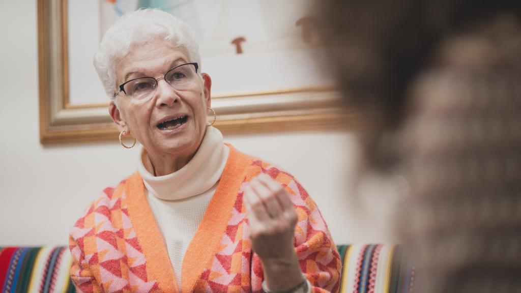 La embajadora de Israel en España Rodica Radian-Gordon durante su entrevista con El Español.