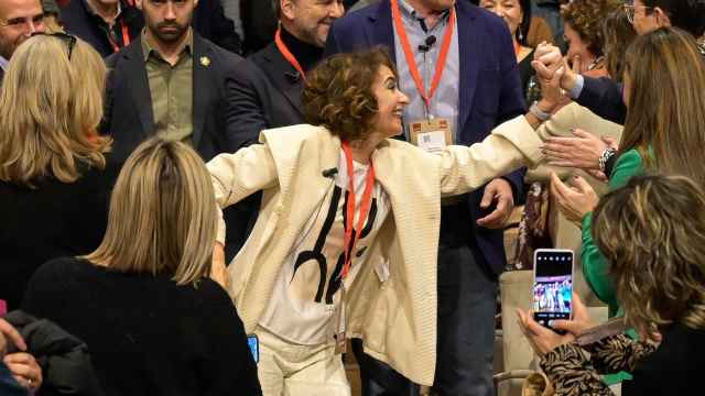 La vicepresidenta Primera del Gobierno y Ministra de Hacienda, María Jesús Montero, a su llegada a la convención política del PSOE