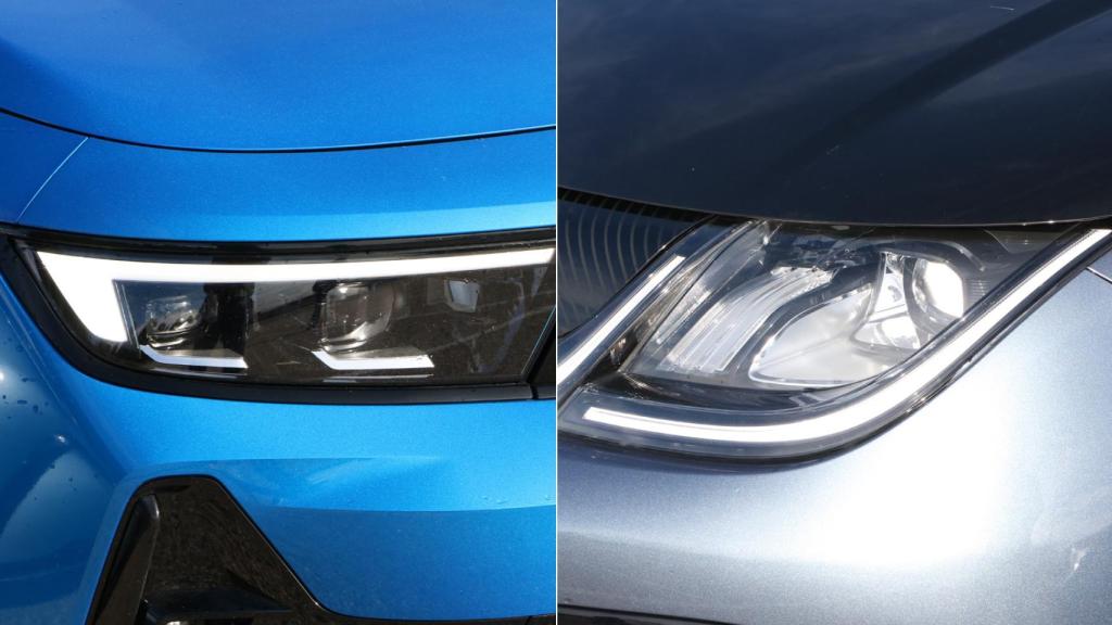 Comparativa de diseño entre BYD Dolphin y Opel Astra.