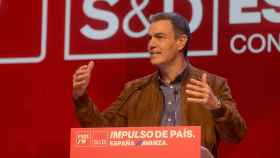 Pedro Sánchez, en la Convención del PSOE, este domingo, en La Coruña.