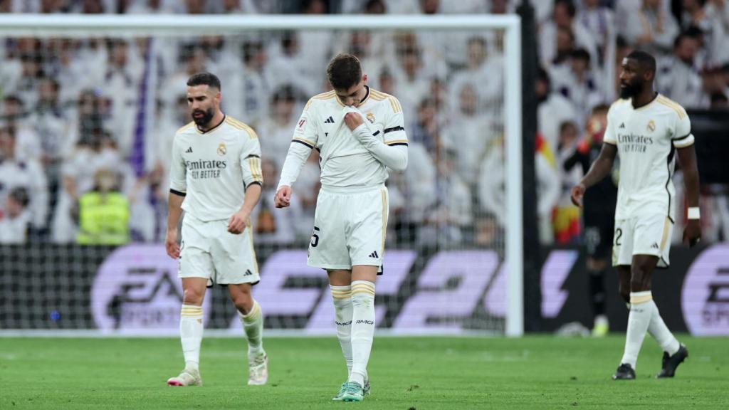 Valverde, Carvajal y Rudiger, cabizbajos tras el 0-2 del Almería