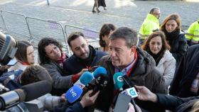 Besteiro a su llegada a la convención política del PSOE, a 20 de enero de 2024.