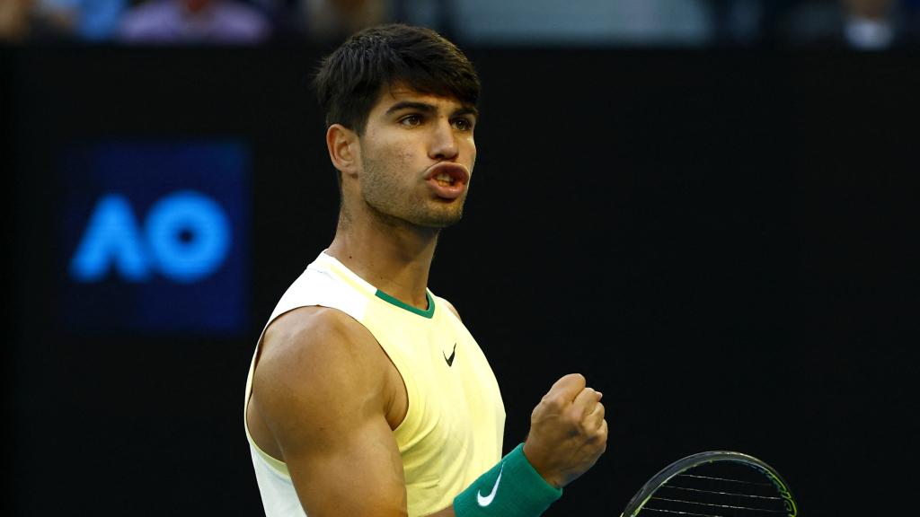 Carlos Alcaraz, en el Abierto de Australia