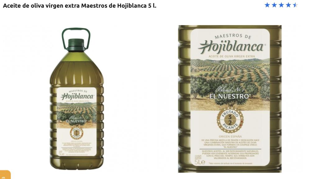 Aceite de oliva virgen extra Maestros de Hojiblanca 5 l.