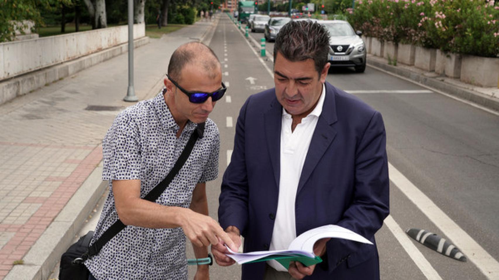 Alberto Gutiérrez Alberca, el concejal de Movilidad, en el lugar en el anuncio de las obras